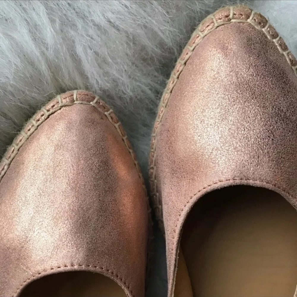 🆕NWT Matt Bernson rose gold leather espadrilles - Picture 4 of 8